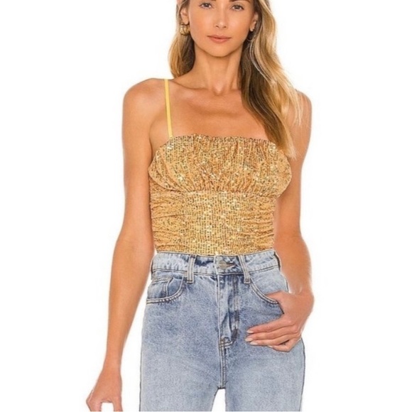 Free People Sequin Corset Top - Picture 2 of 4